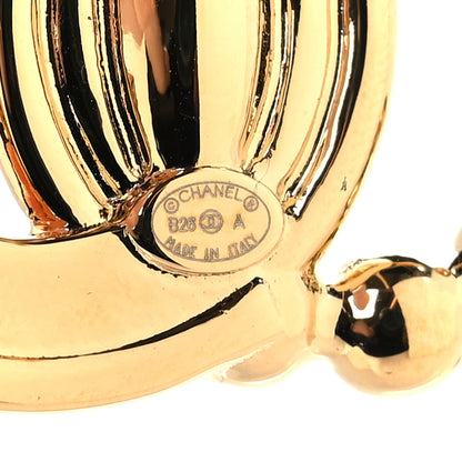 Chanel Metal Crystal CC Earrings Blue Red 4 of 5