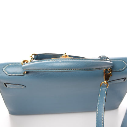 Hermes Epsom Kelly Sellier 32 Blue Jean 35 of 36