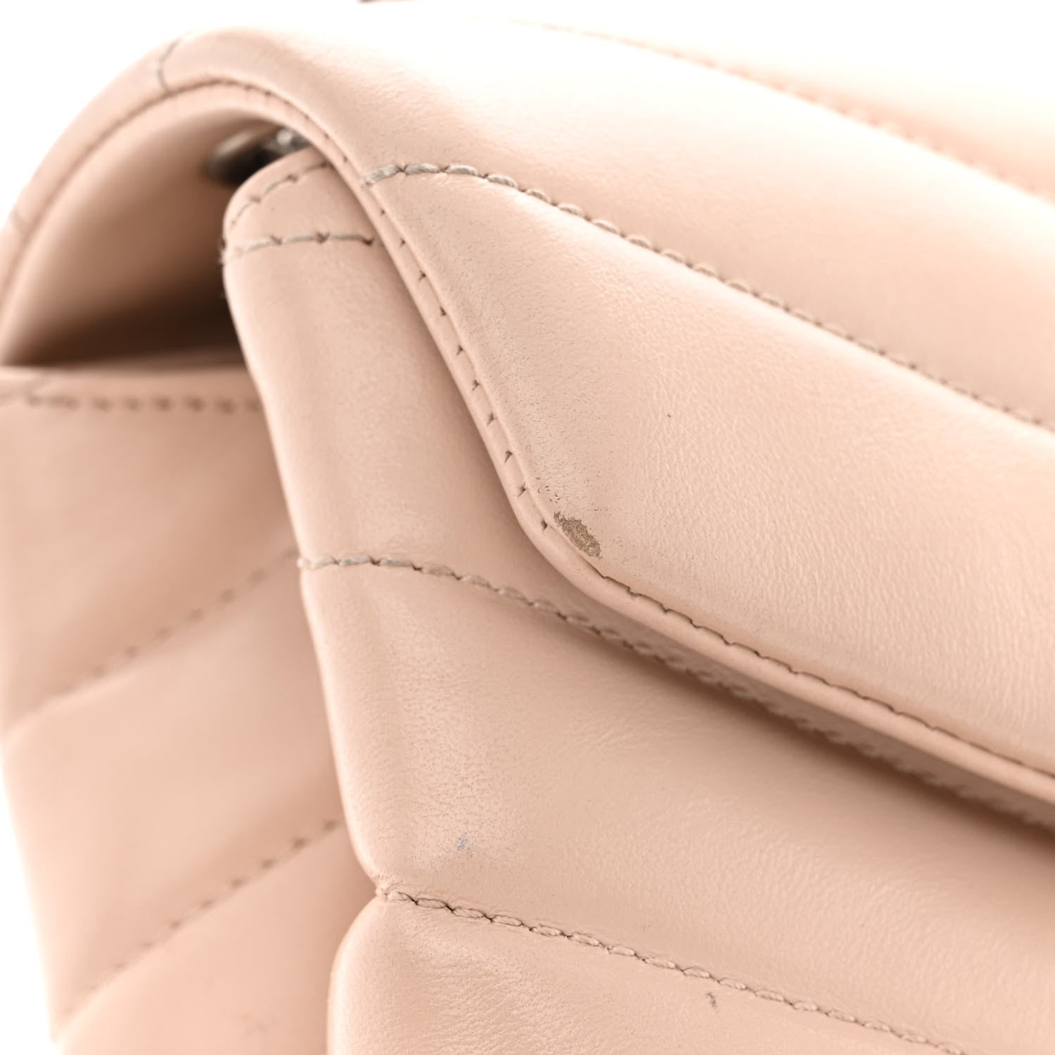 Saint Laurent Calfskin Y Quilted Monogram Small Loulou Chain Satchel Marble Pink 12 of 18