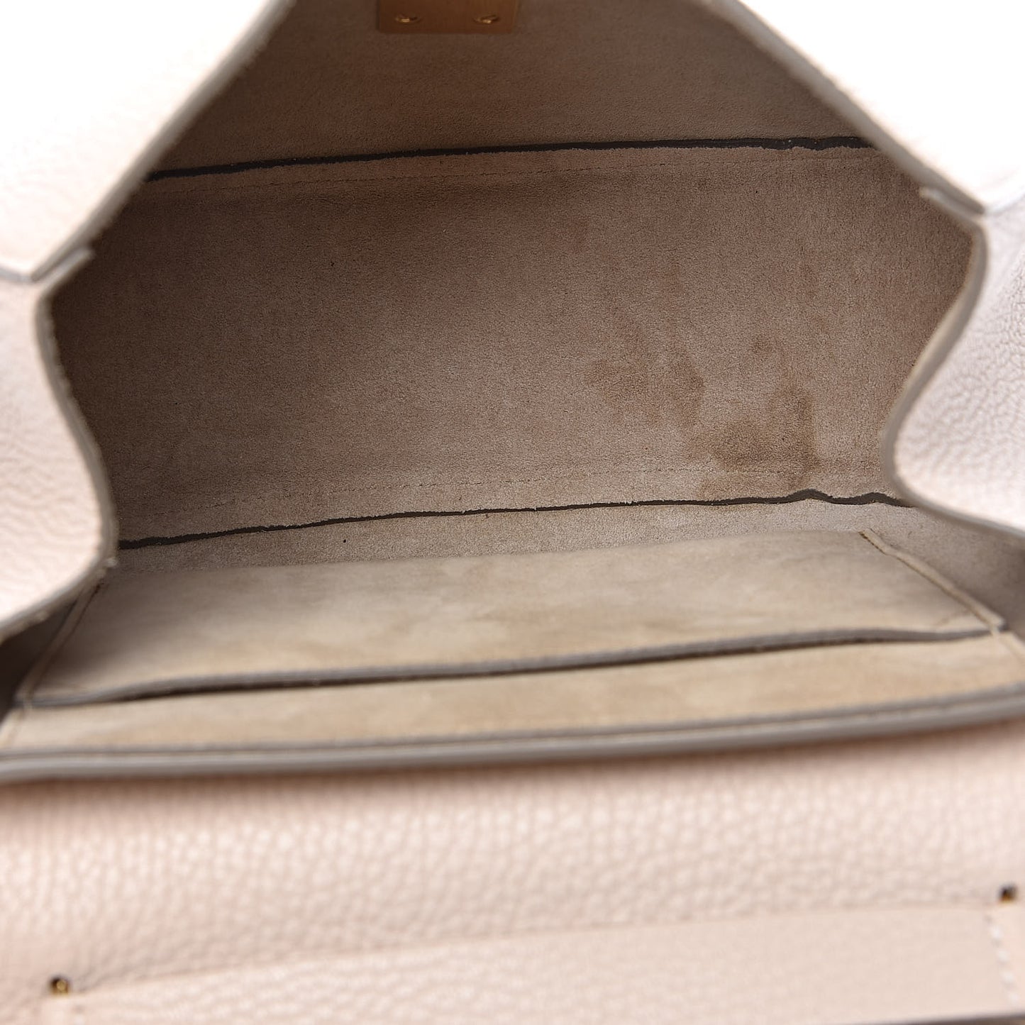 Grained Lambskin Drew Shoulder Bag Abstract White