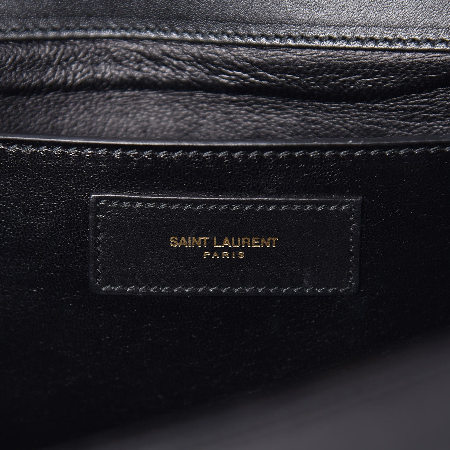 Calfskin Diagonal Clutch Black
