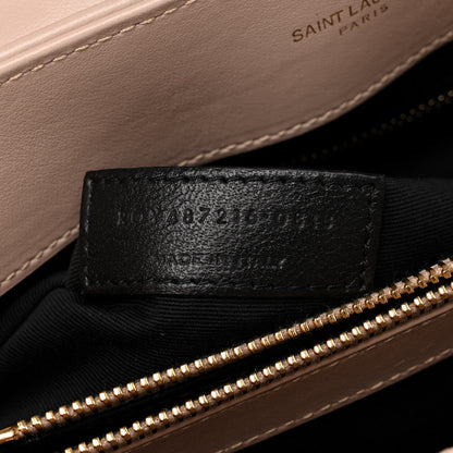 Saint Laurent Calfskin Y Quilted Monogram Medium Loulou Chain Satchel Light Natural 7 of 12