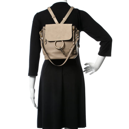 Chloe Suede Calfskin Small Faye Backpack Motty Grey 2 of 10