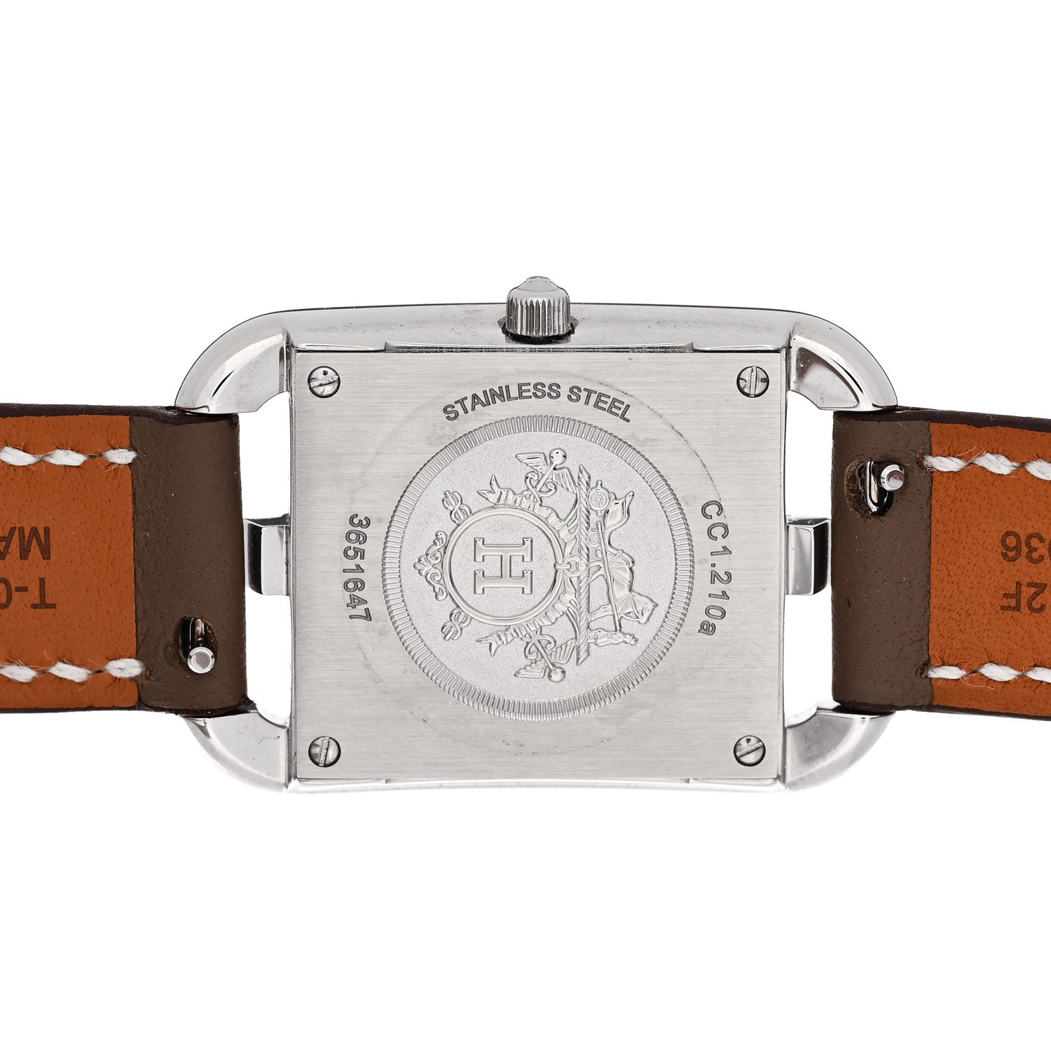 Hermes Stainless Steel Swift 23mm Cape Cod Double Tour Quartz Watch Etoupe 4 of 5