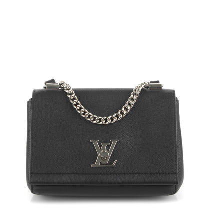 Louis Vuitton Calfskin Lockme II Chain Bag BB Black 1 of 7