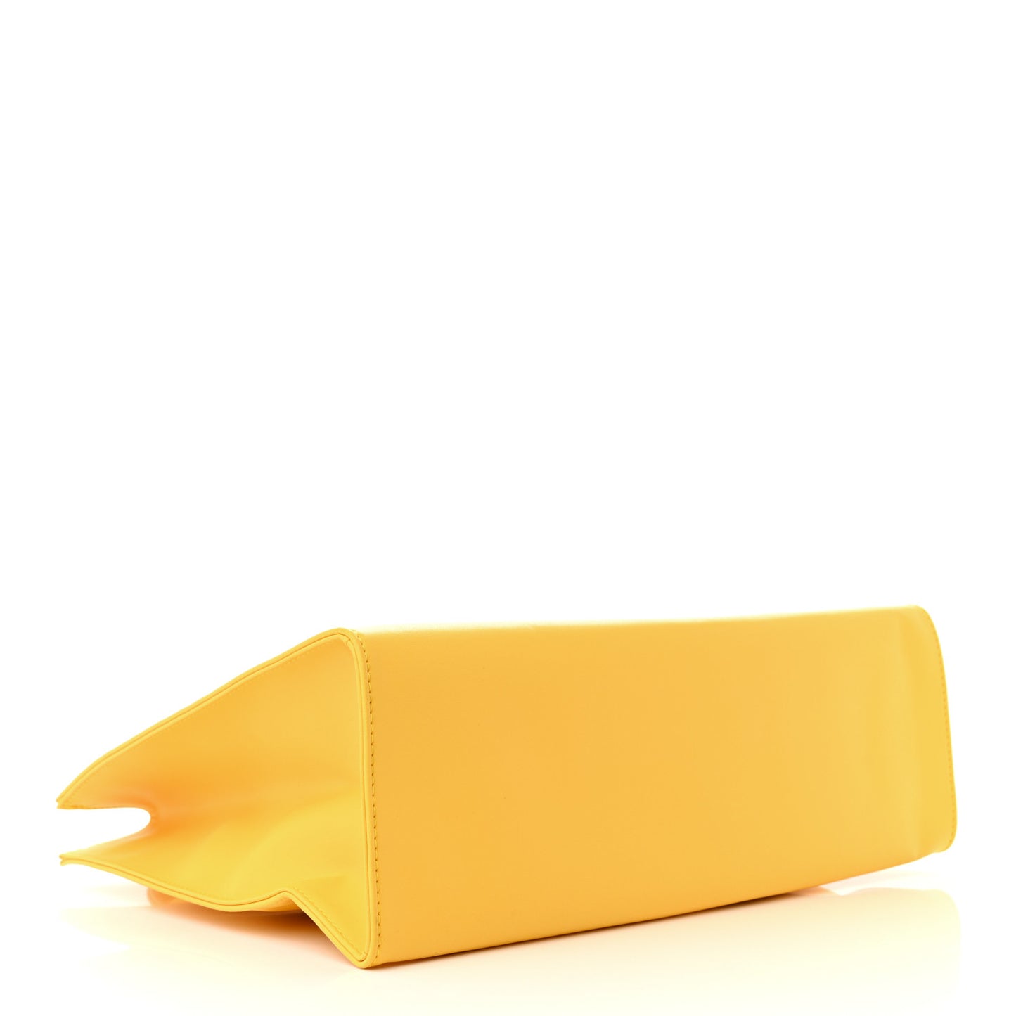 Vegan Leather Medium Shopping Bag Yellow