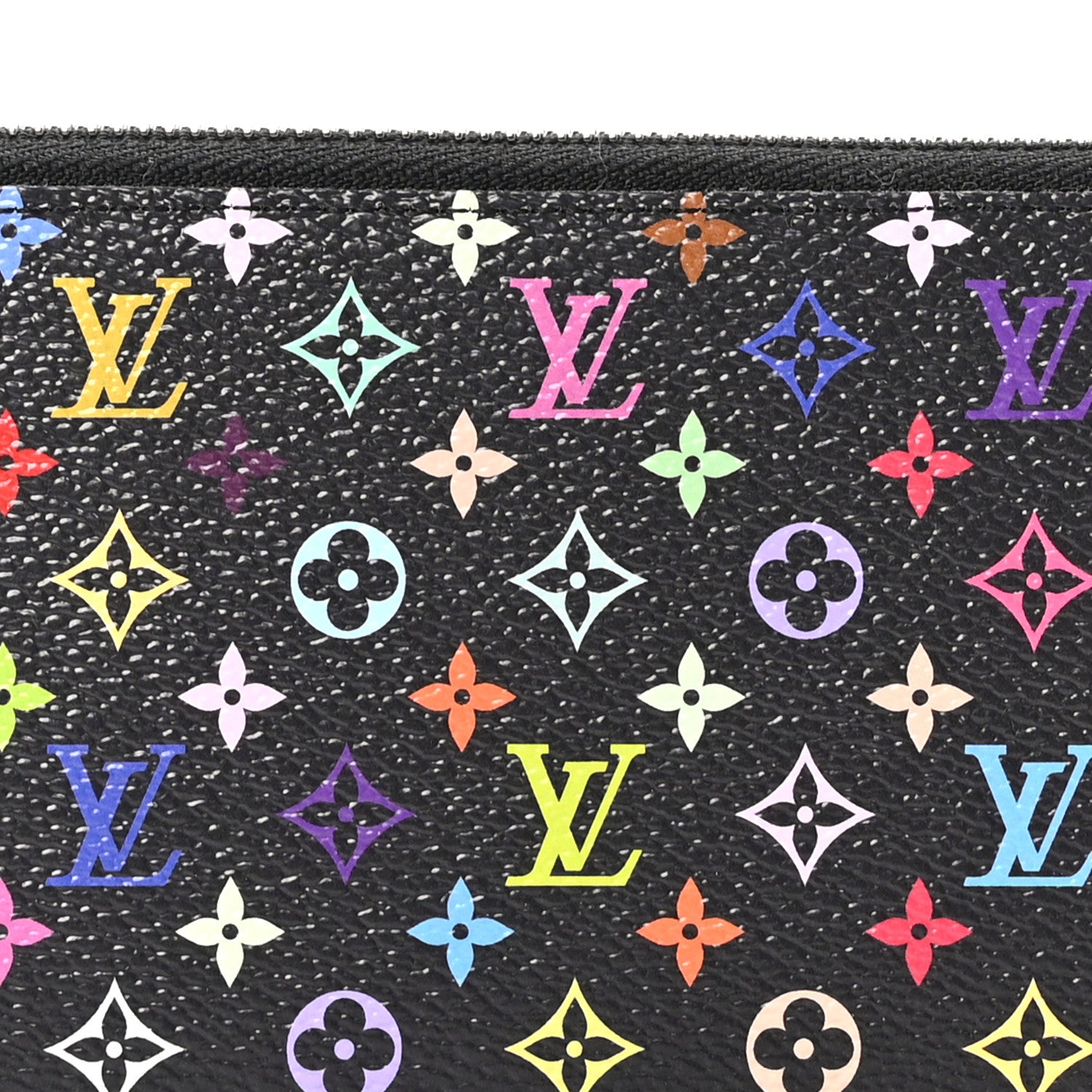Louis Vuitton LV X TM Monogram Multicolor Clemence Wallet Black 8 of 9