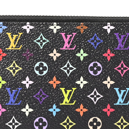 Louis Vuitton LV X TM Monogram Multicolor Clemence Wallet Black 8 of 9