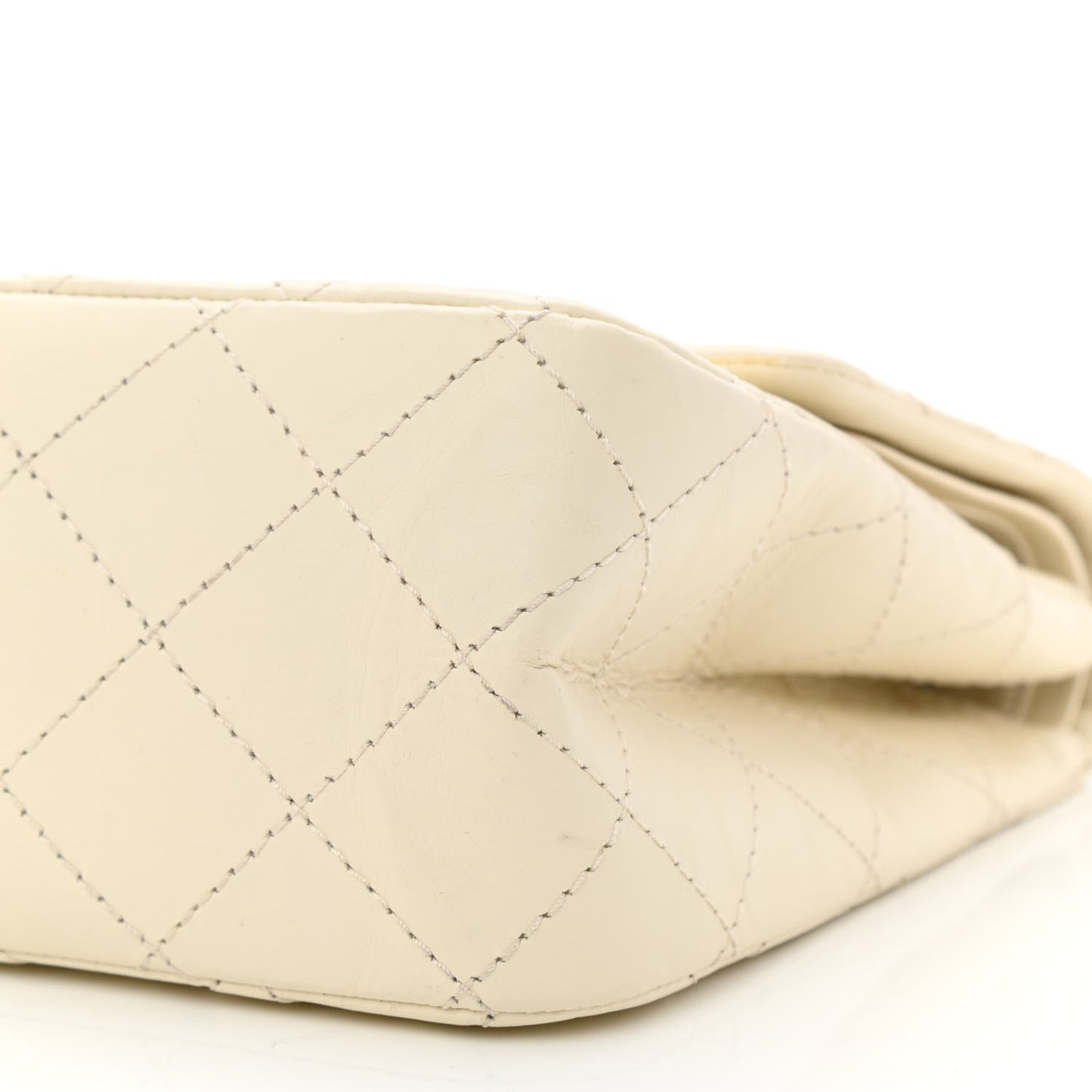 Aged Calfskin Quilted 2.55 Reissue 227 Flap White