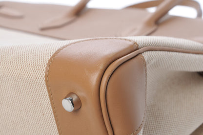 Hermes Swift Toile Birkin 35 Biscuit 13 of 38