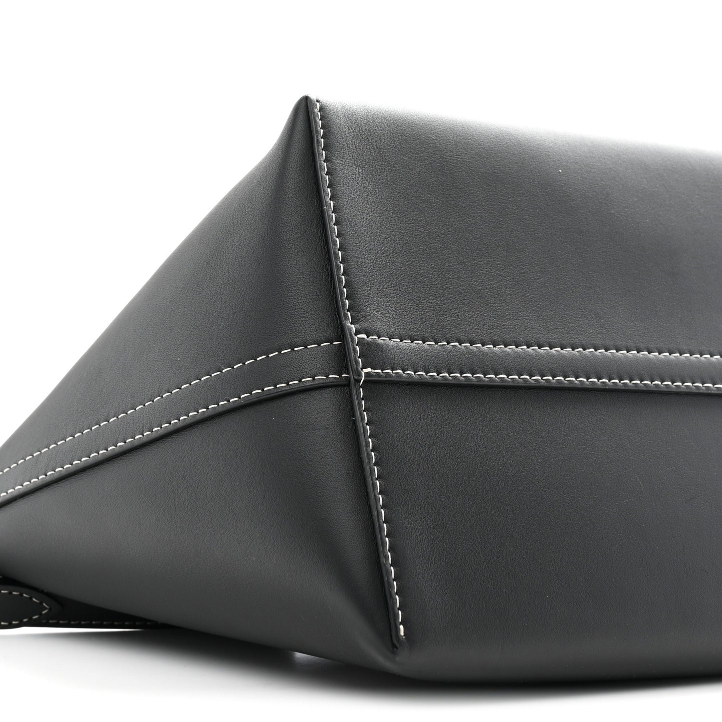 Soft Calfskin Small Pocket Tote Bag Black