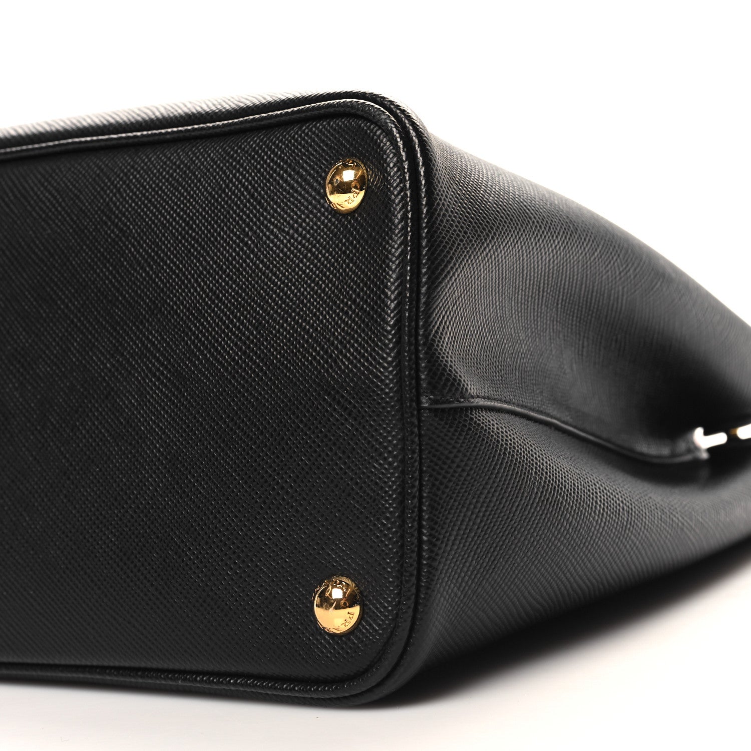 Prada Saffiano Cuir Medium Double Bag Black Fuoco 9 of 9