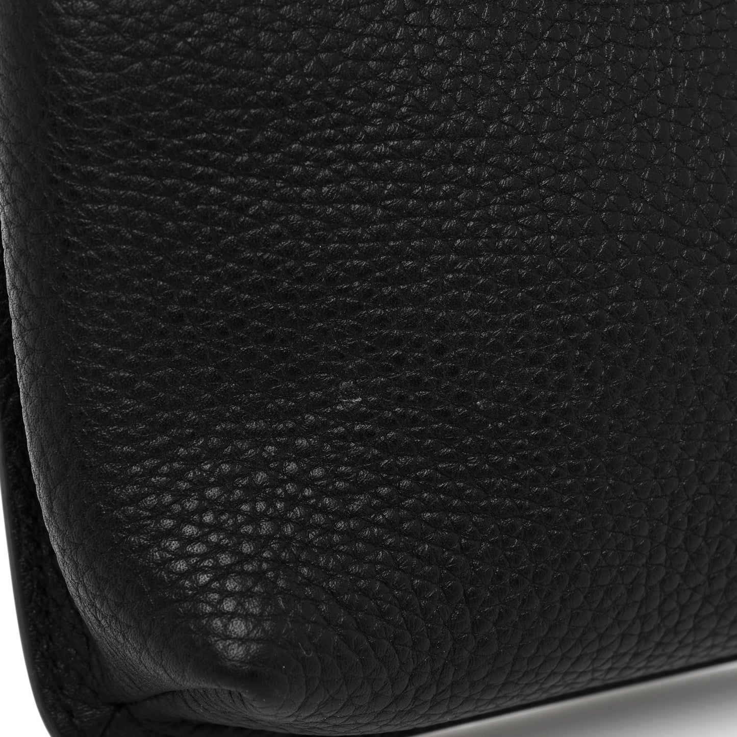 Pebbled Calfskin Soho Flap Belt Bag Black