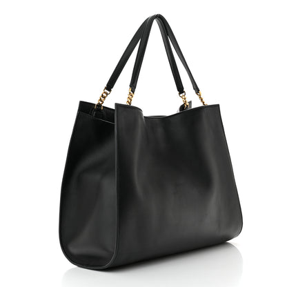 Salvatore Ferragamo Calfskin Gancini Trifolio Tote Bag Black 3 of 11