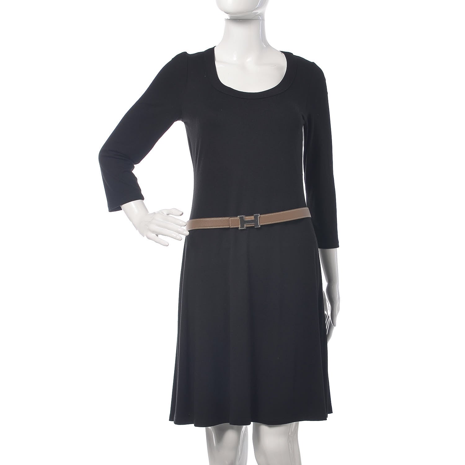 Hermes Box Epsom 24mm Mini Constance H Belt 85 Black Etoupe 2 of 7