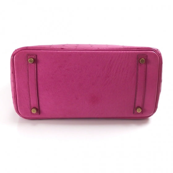 Ostrich Birkin 30 Fuchsia