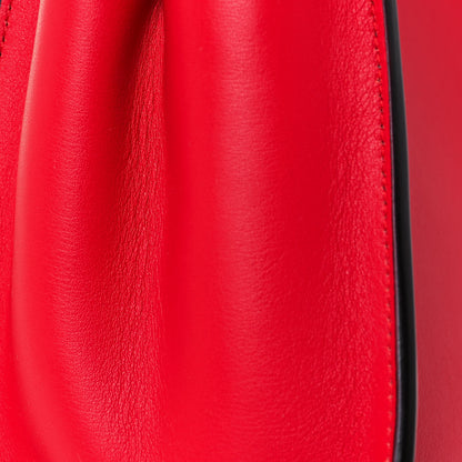 Fendi Vitello Seta Canvas FF Embroidered Mini Peekaboo Iconic Satchel Rosso Cardinale Multicolor 9 of 14