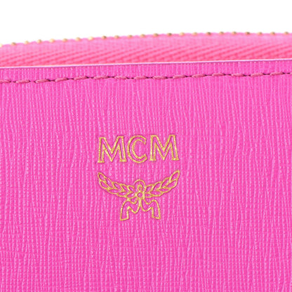MCM Coated Canvas Zip Around Wallet Electric Pink 17 of 20