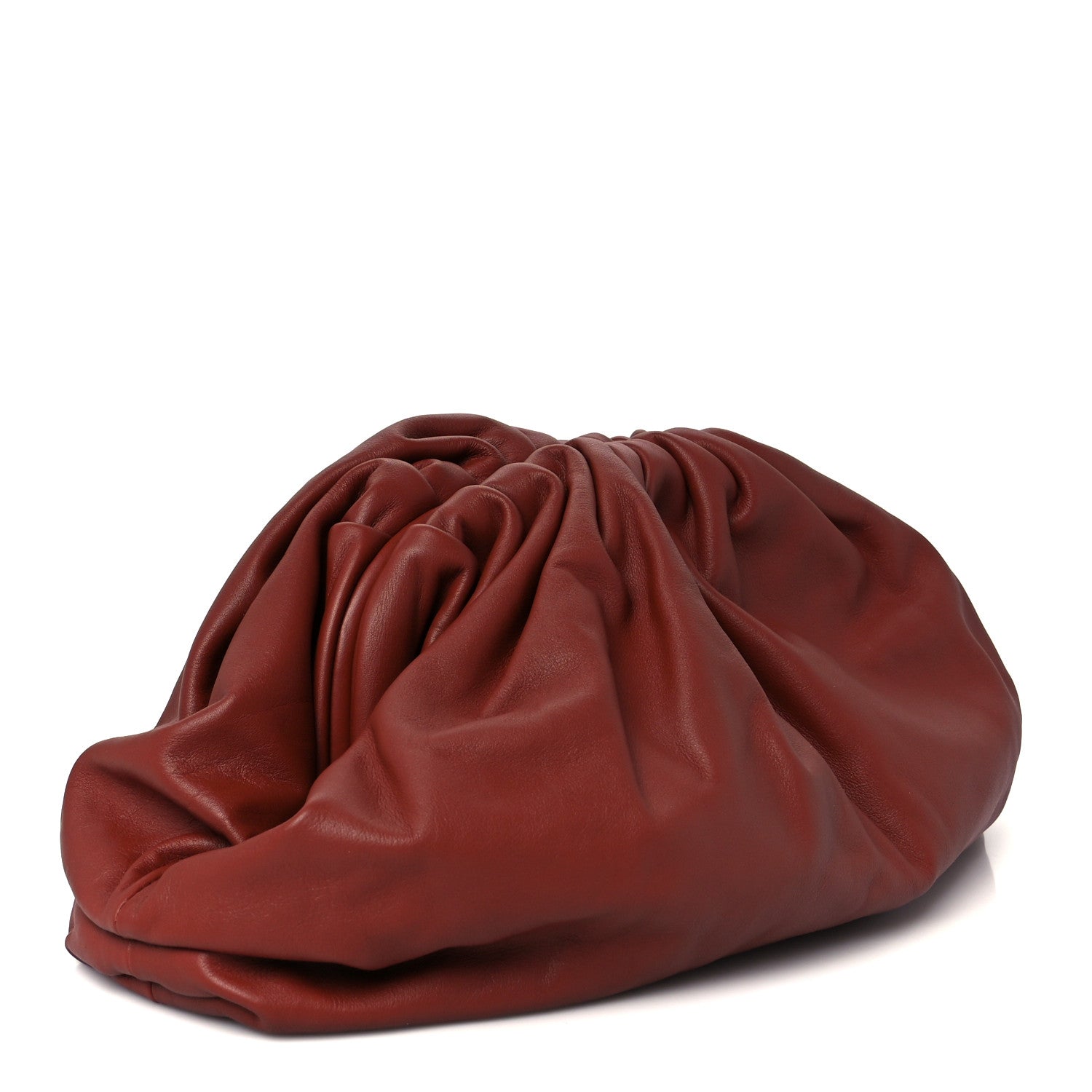 Bottega Veneta Smooth Butter Calf The Pouch Oversized Clutch Rust 3 of 11