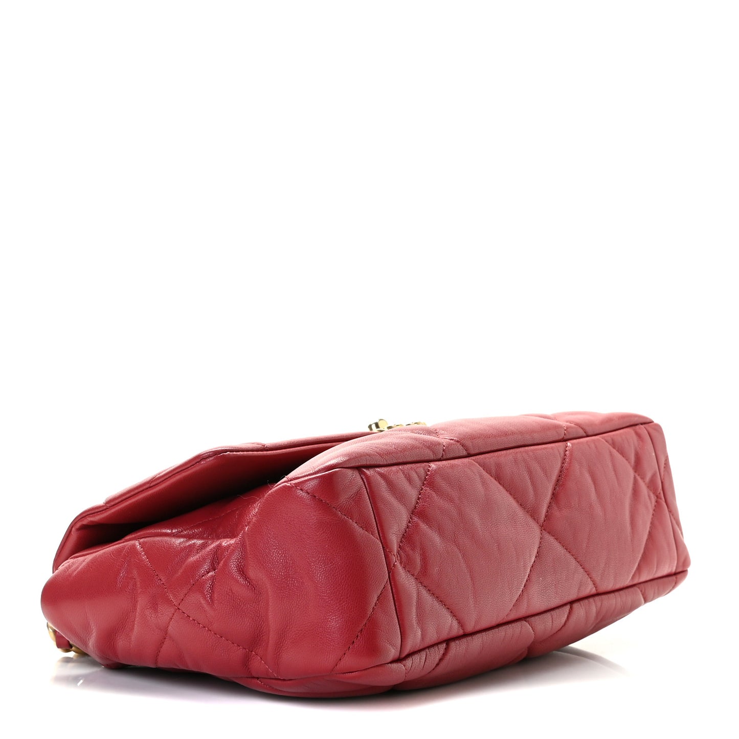 Lambskin Quilted Large Chanel 19 Flap Dark Pink
