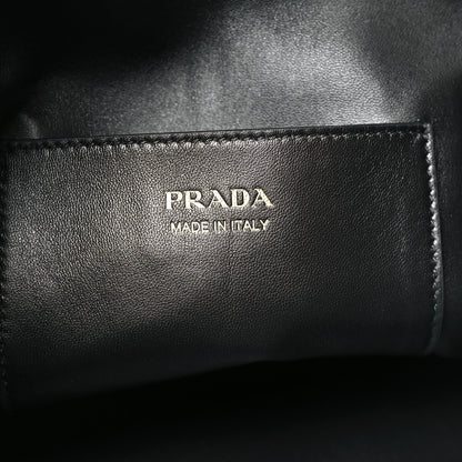 Prada Soft Grained Vitello Daino Secchiello Bucket Bag Black 5 of 9