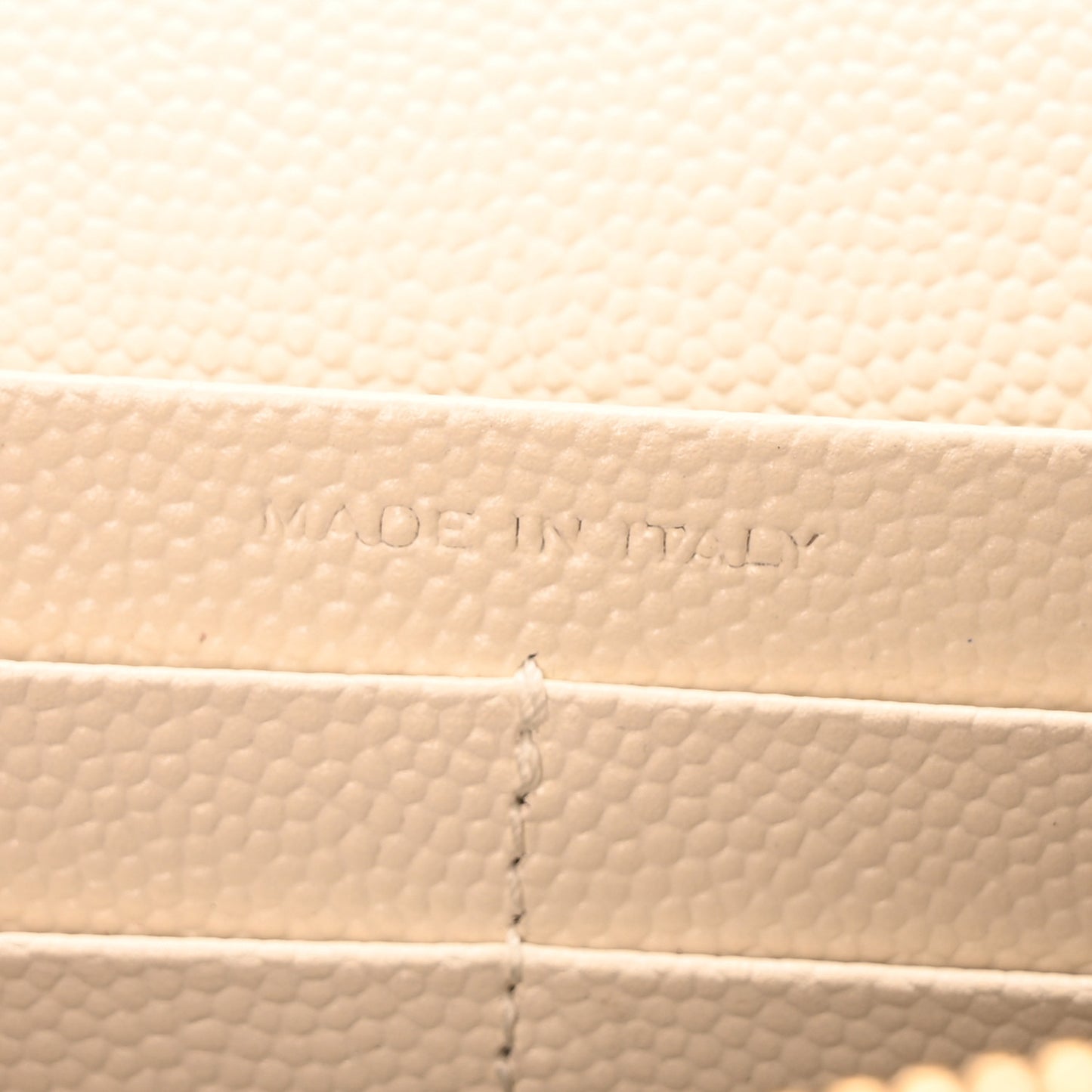 Grain De Poudre Matelasse Chevron Monogram Chain Wallet Crema Soft