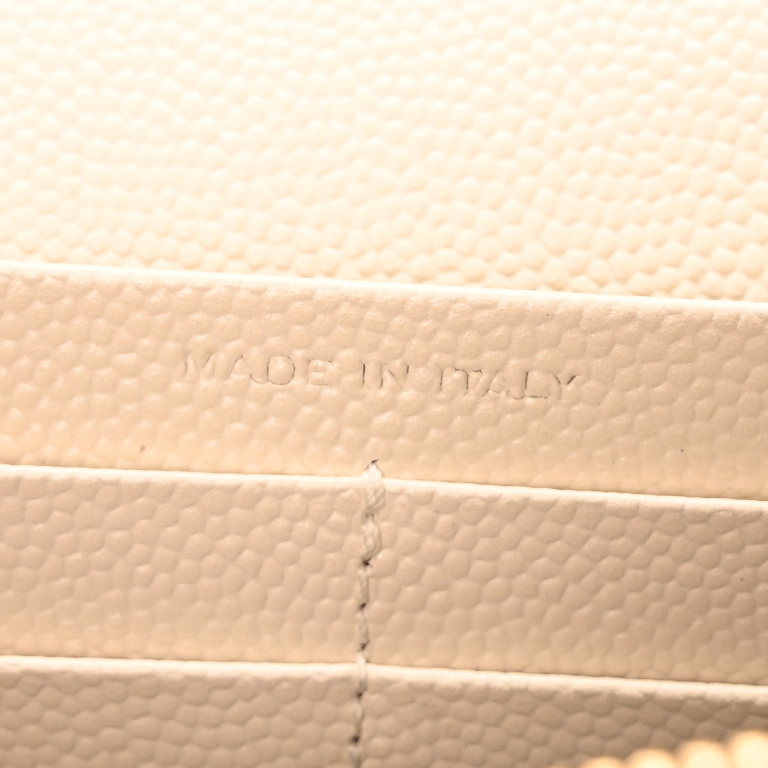 Saint Laurent Grain De Poudre Matelasse Chevron Monogram Chain Wallet Crema Soft 7 of 10