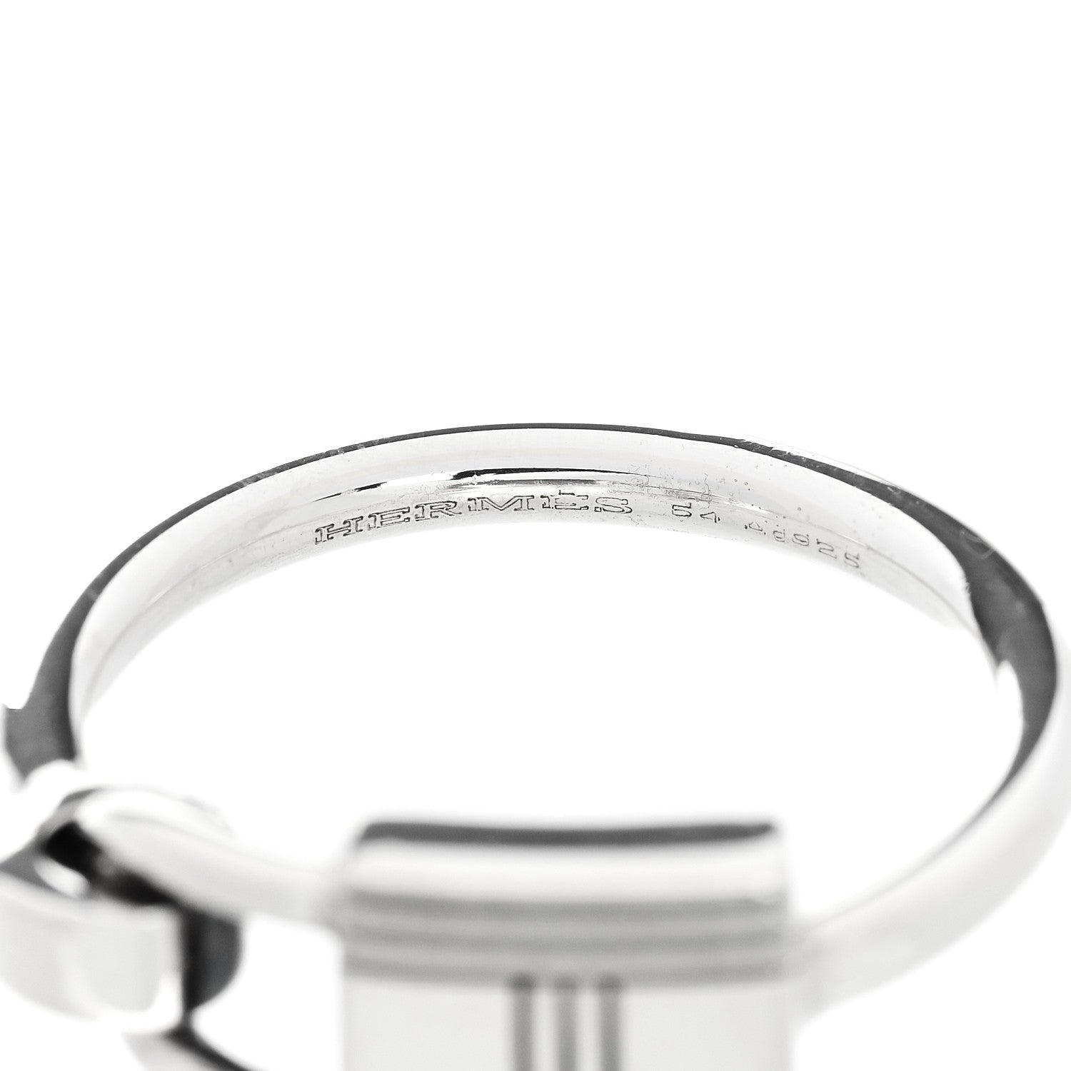 Hermes Sterling Silver Cadenas Ring 54 7 5 of 6