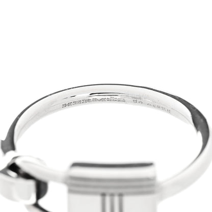 Hermes Sterling Silver Cadenas Ring 54 7 5 of 6