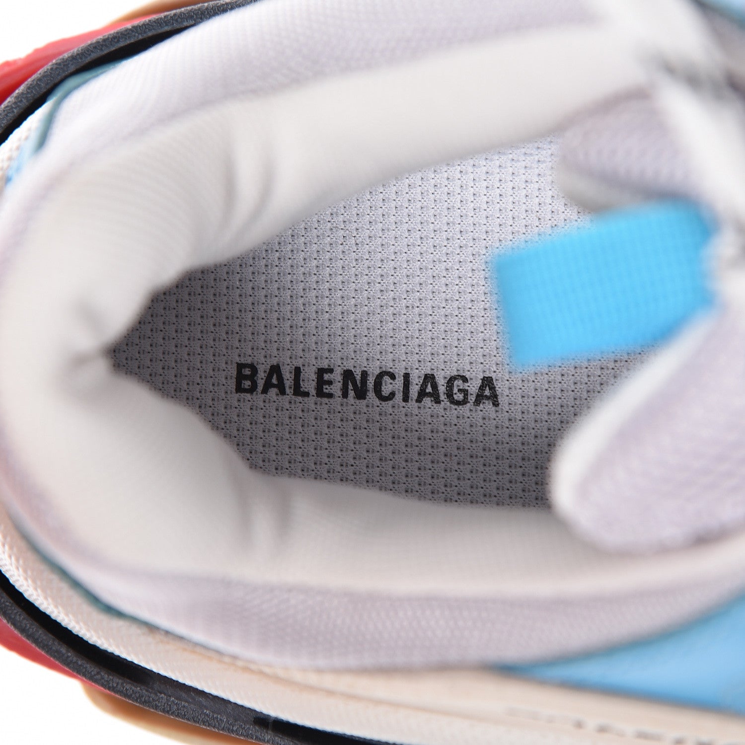 Balenciaga Fabric Mesh Womens Triple S Sneakers 42 White Blue Pink 7 of 8