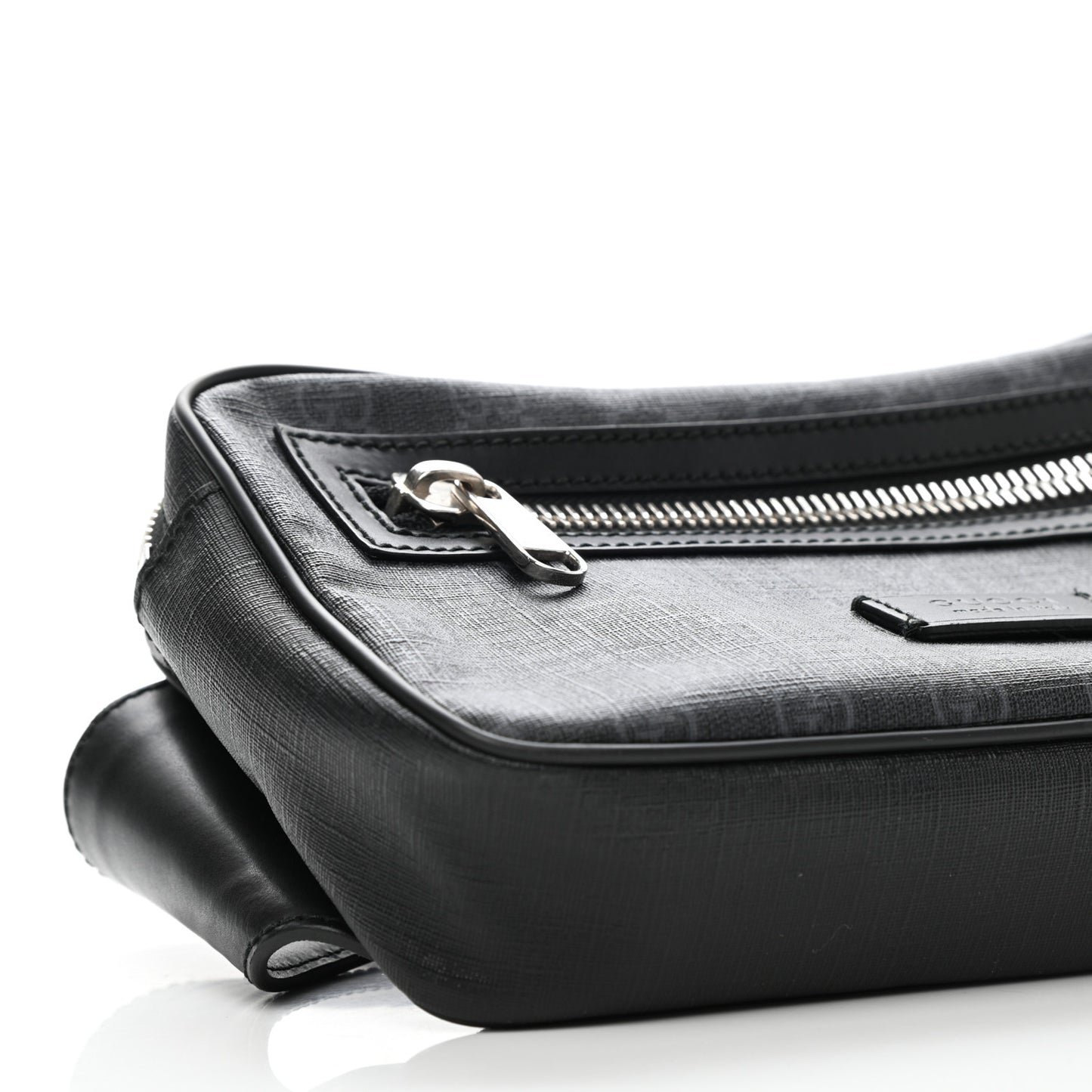 Soft GG Supreme Monogram Web Belt Bag Black Grey