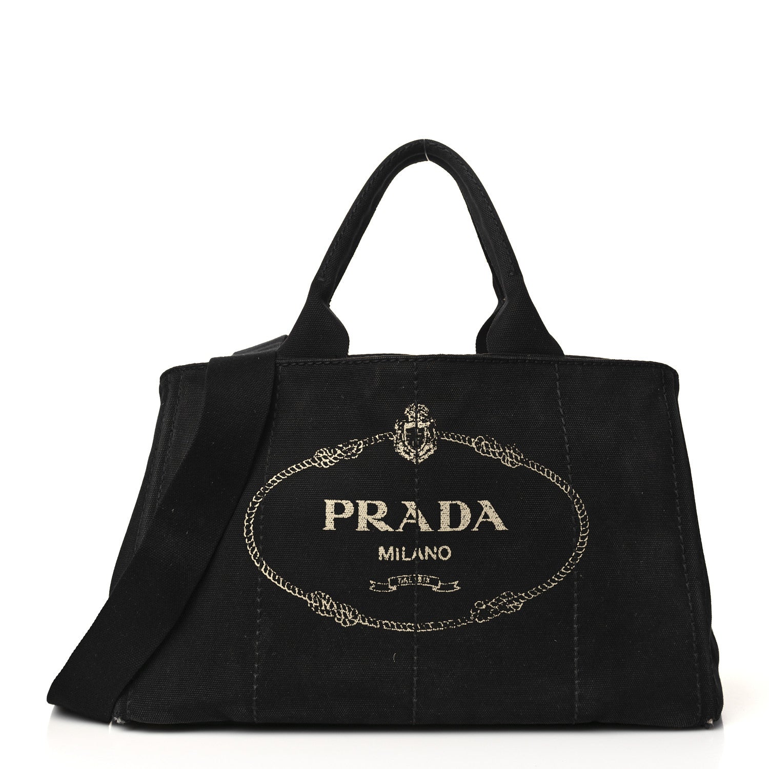 Prada Canapa Logo Tote Black 1 of 9