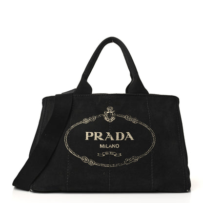 Prada Canapa Logo Tote Black 1 of 9
