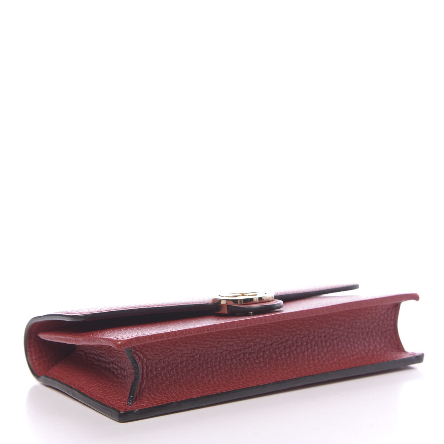 Dollar Calfskin Interlocking G Chain Wallet Red