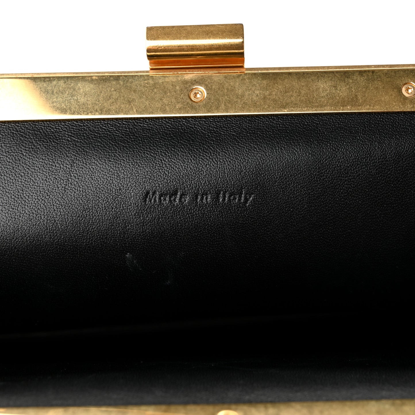Lizard Mini Clasp Clutch Bag Black