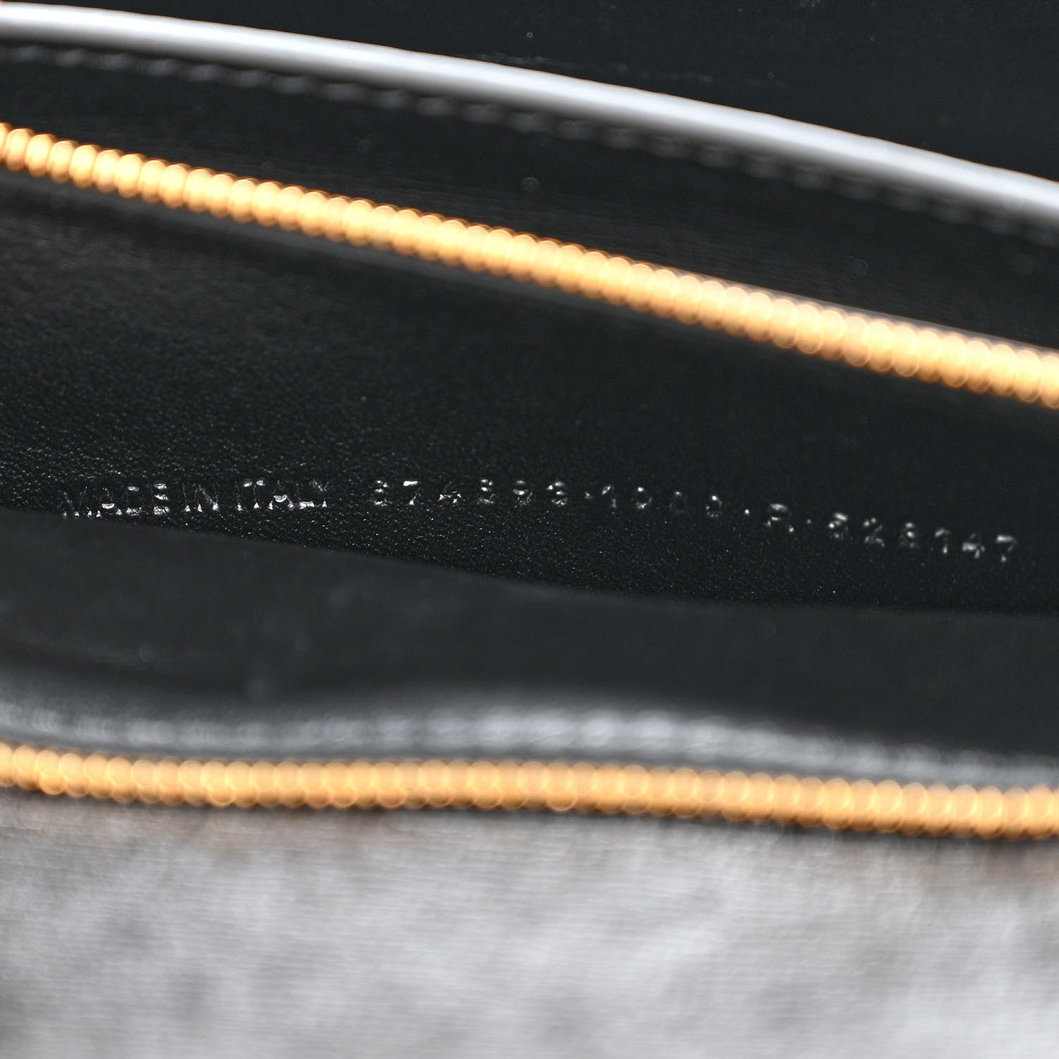 Balenciaga Calfskin Stripe Embossed Small Gossip Bag Black 7 of 14