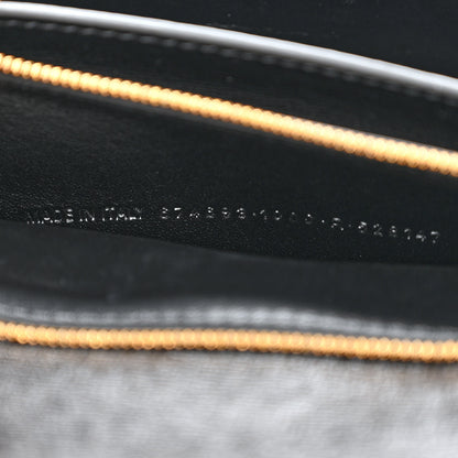 Balenciaga Calfskin Stripe Embossed Small Gossip Bag Black 7 of 14