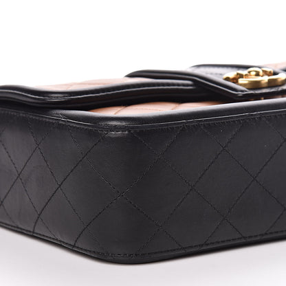 Chanel Lambskin Quilted Medium Elegant CC Flap Dark Beige Black 6 of 11