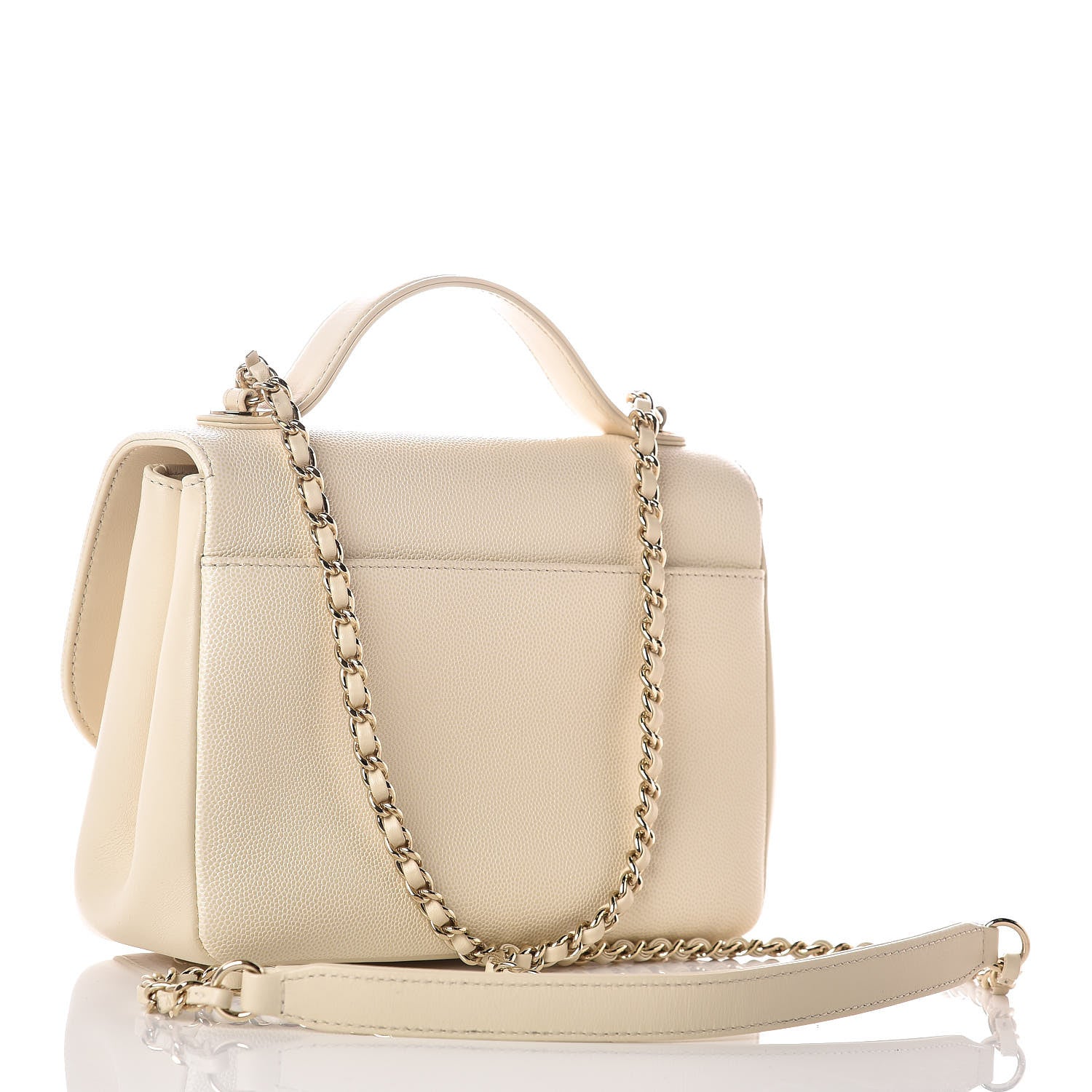 Chanel Caviar Quilted Small Business Affinity Flap White 3 of 9