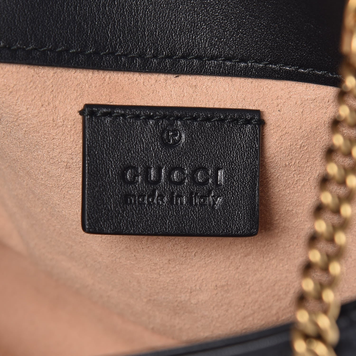 Gucci Calfskin Matelasse Super Mini GG Marmont Shoulder Bag Black 6 of 10
