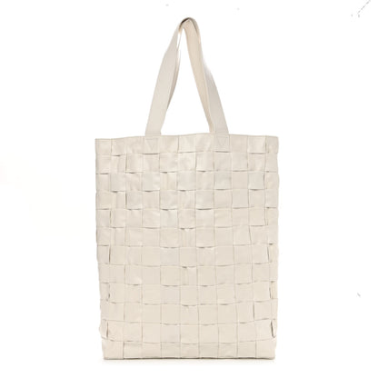 Bottega Veneta Calfskin Maxi Intrecciato Cassette Tote White 3 of 15
