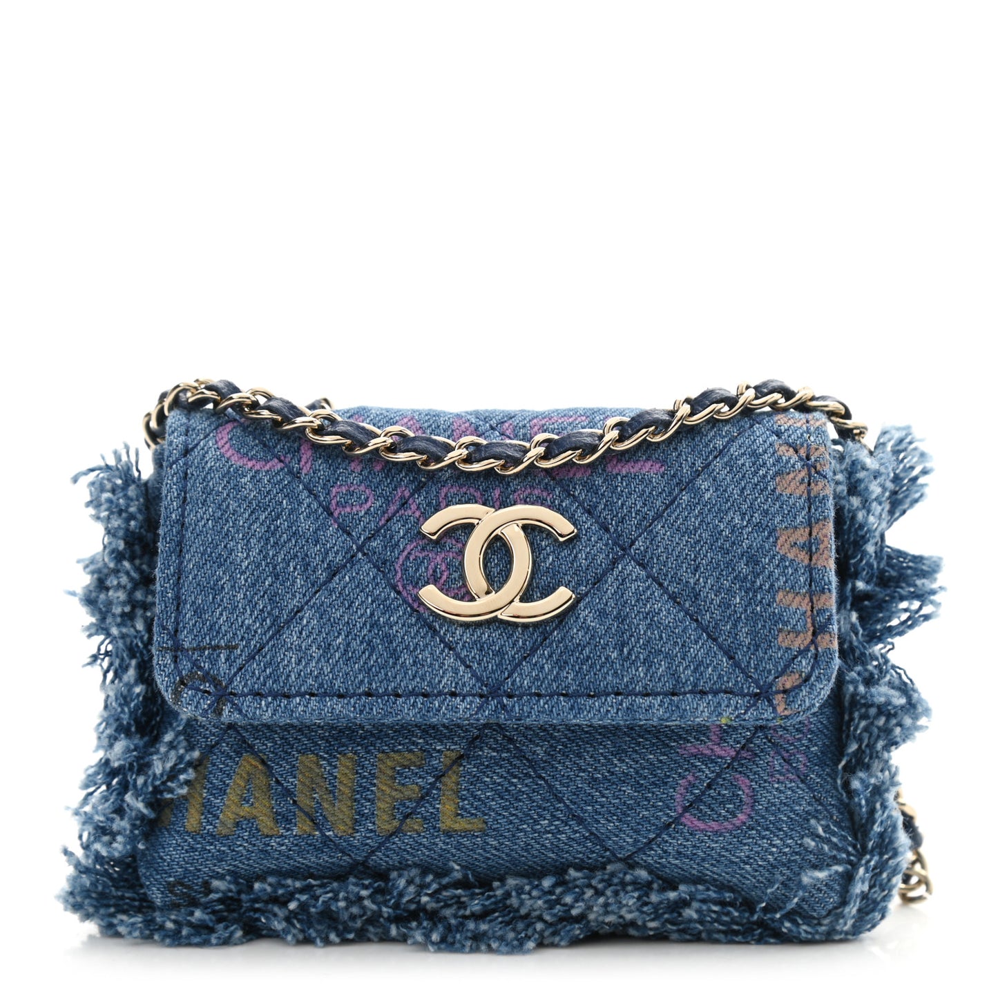 Denim Quilted Denim Mood Belt Bag Blue Multicolor