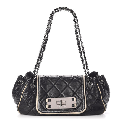 Chanel Lambskin Quilted East West Accordion Flap Black 1 of 19