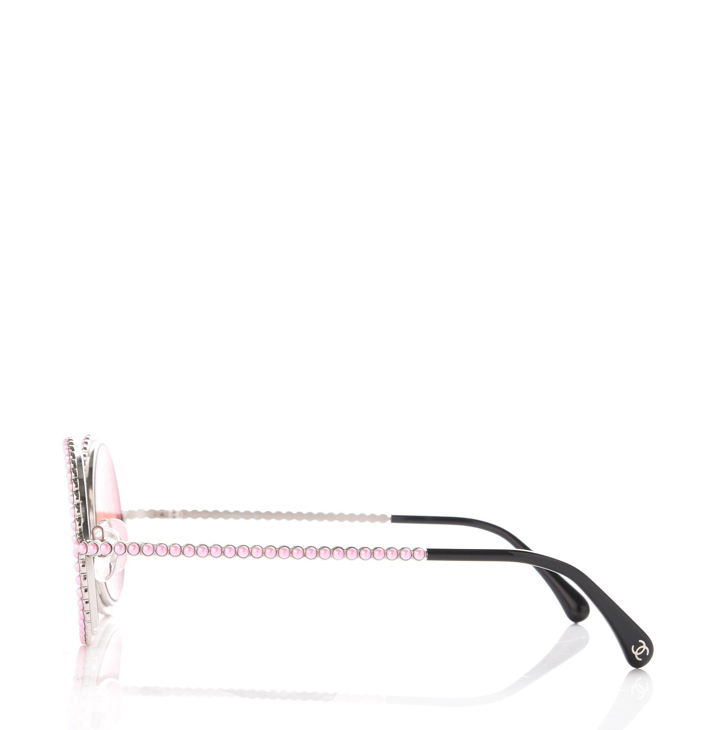 Chanel Metallic Pearl Round Sunglasses 71138 Pink 3 of 9