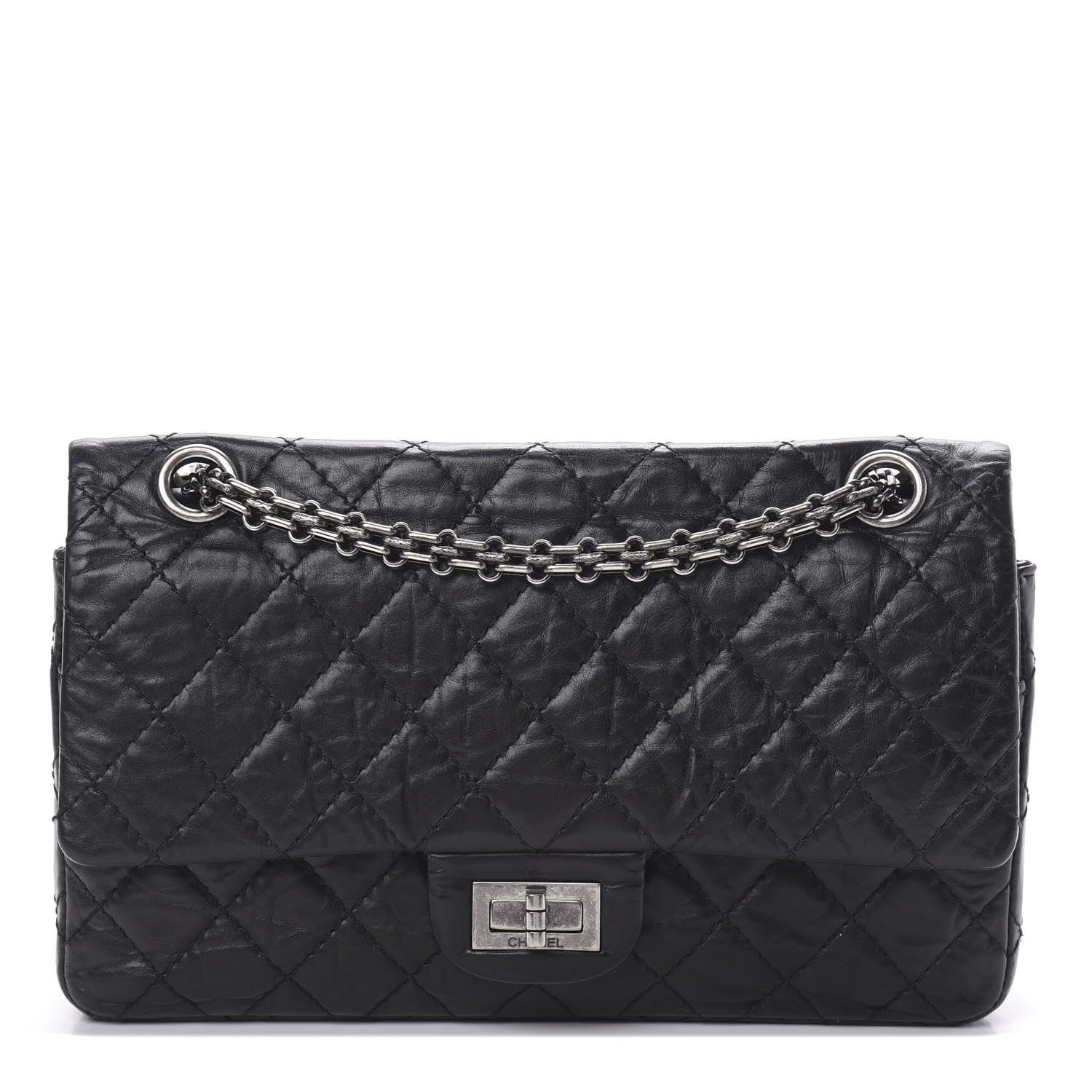 Chanel Aged Calfskin Quilted 2.55 Reissue 225 Flap Black 1 of 15