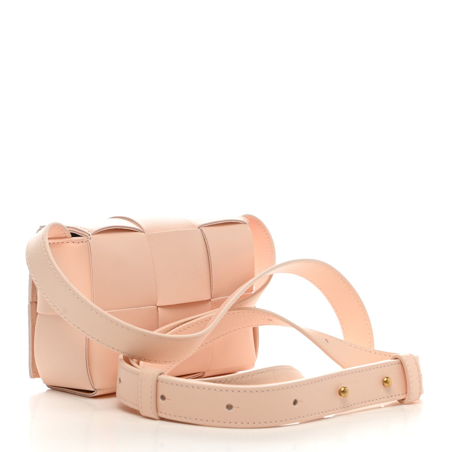 Lambskin Maxi Intreccio Candy Cassette Crossbody Bag Melon Washed