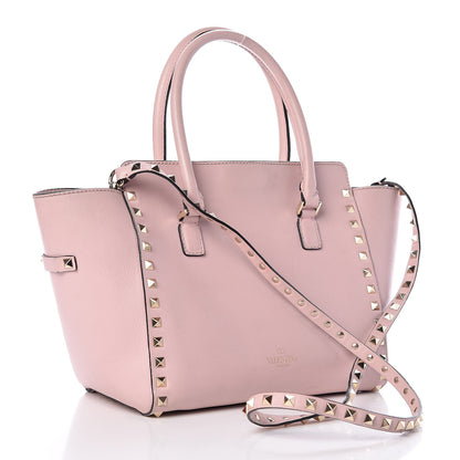 Valentino Garavani Vitello Small Rockstud Double Handle Tote Water Rose 3 of 17