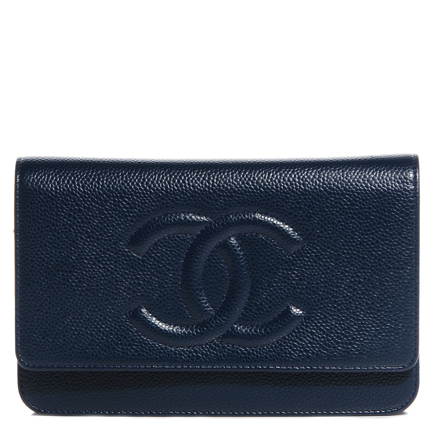 Caviar Timeless CC Wallet on Chain WOC Navy Blue