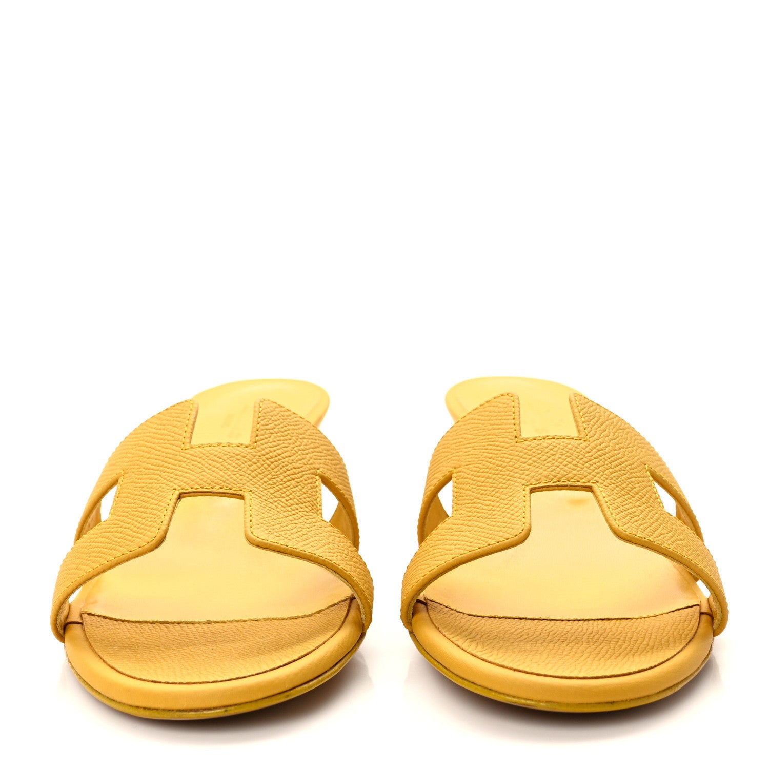 Hermes Epsom Oasis Sandals 37.5 Jaune Sable 2 of 8
