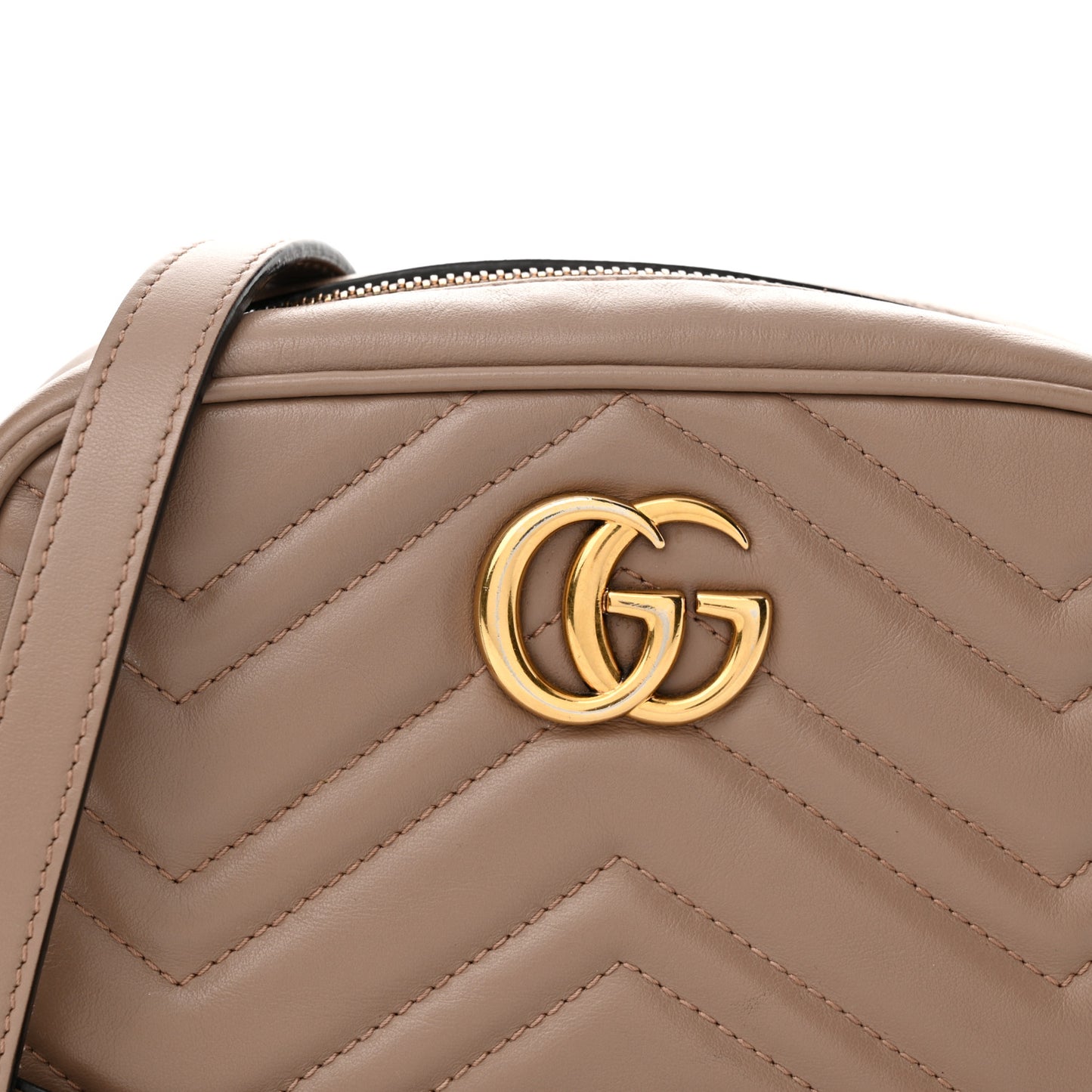 Calfskin Matelasse Mini GG Marmont Chain Shoulder Bag Porcelain Rose